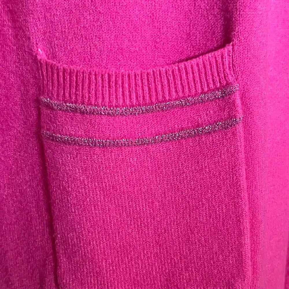 Gorgeous Pink Cardigan with Embellished Pockets from Paris (E6) - Picture 4 of 6